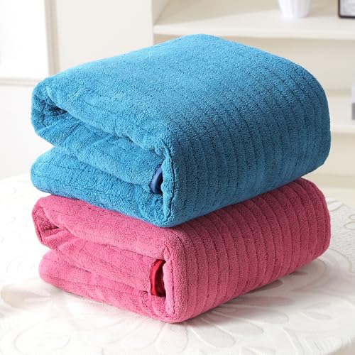 Story@Home Microfiber Towel for Bath, Beach towel, Extra Soft Plush, Quick Dry, High Absorbency, Lightweight Ultra-Absorbent, Durable- Ideal for Home and Travel Use 400 GSM- 140CM X 70CM- COMBO