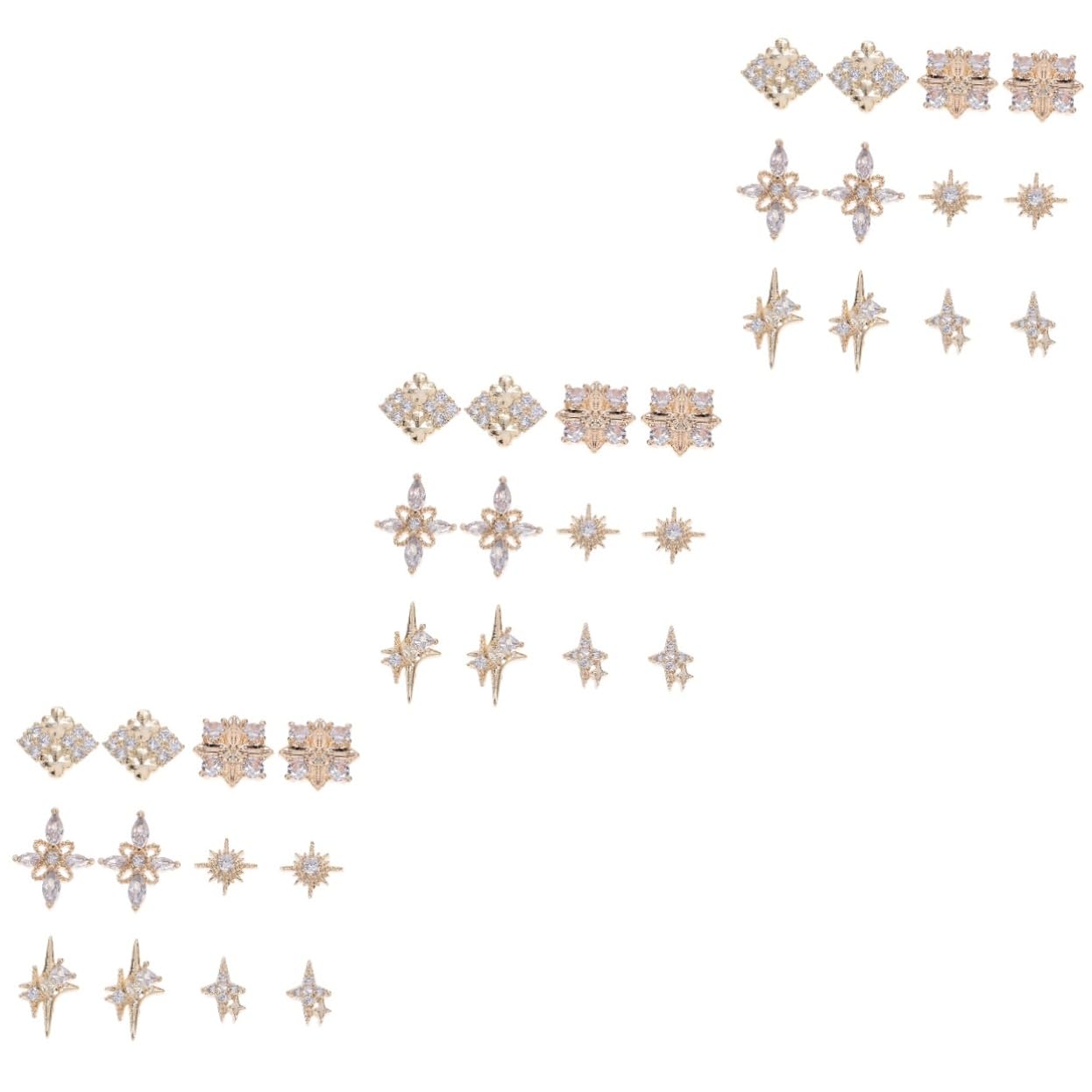Healeved 36pezzi Charms Per Unghie Decorazioni Per Nail Art Vintage Accessori Per Unghie e Chic Per Manicure Per