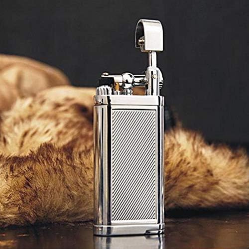 Katzone Retro Flint Ignite Tobacco Pipe Soft Flame Lighter with Tamper & Pick (Chrome)