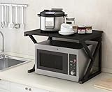 Senhill Mikrowellenregal Regal Mikrowellen Ständer Mikrowellenhalterung Mikrowellenherdgestell Mikrowellen-Aufbewahrungsregal Arbeitsplatten Küchenarbeitsplatten-Organizer (Schwarz)