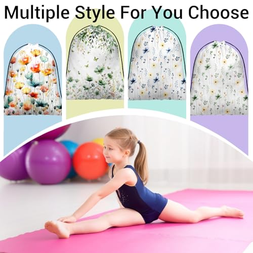 Image of Grip Bag for Gymnast Watercolor Blossom Small Gym String Storage Pouch Bag