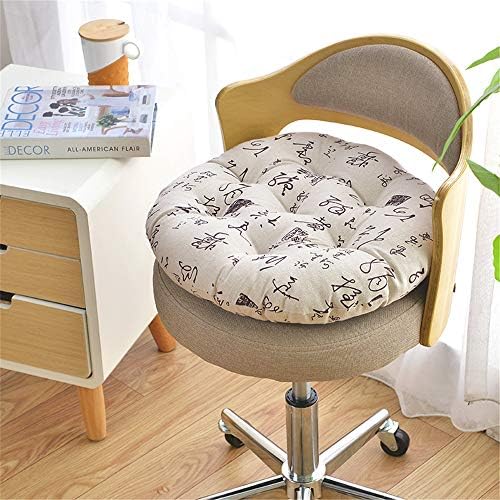 Morbuy Home Colourful Round Seat Pads, 100% Cotton Comfortable Garden Kitchen Dining Chair Cushion Tie On Many Colours for Cushions Indoor Outdoor Décor (Boho,40*40)