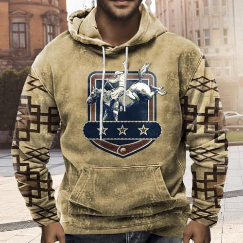 Mens Aztec Hoodies Long Sleeve Western Cowboy Sweatshirts Vintage Graphic Hooded Sweatshirts Patchwork Fall Tops2