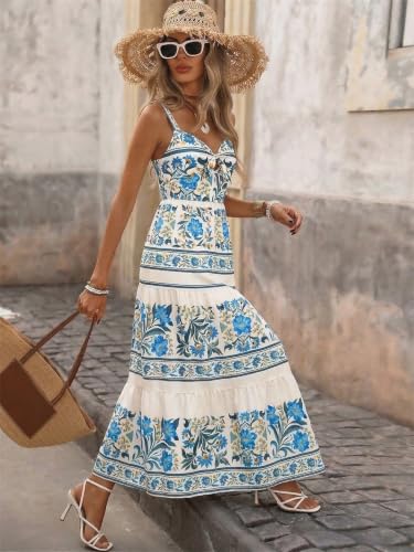 Robe midi fleurie pour vos vacances d'été à la plage