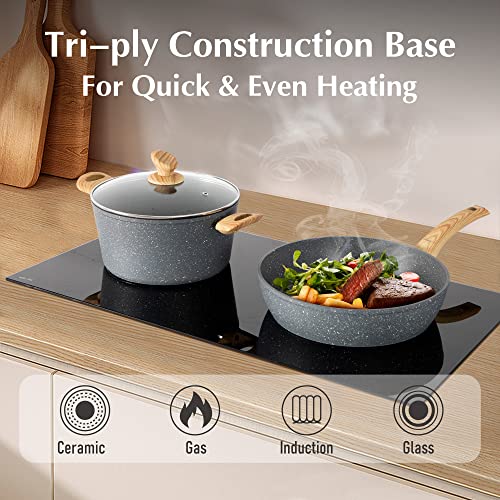 Image of MAISON ARTS Pots and Pans Set, Kitchen Cookware Sets for Cooking Nonstick