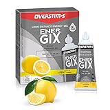 OVERSTIM.s- Energix Gel (10 tubos) - Gel energético para el deporte - Esfuerzos de resistencia de larga duración (ciclismo, running.) - Sabor limón