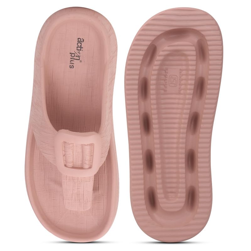 Image of ACTION Women's Trendy Thong Flip-Flops | Lightweight, Cushioned & Anti-Skid | All-Season Everyday Comfort for Style-First Modern Women | Perfect for Casual, Beach & Travel Wear