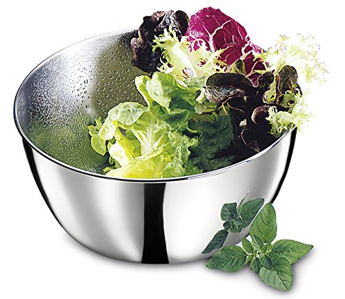 Küchenprofi Salatschleuder, Schwarz, Silber, rostfreier Edelstahl, 3,25 L/Ø 24 cm mit Seilzug, Sieb und Basisplatte, für… - Image 4