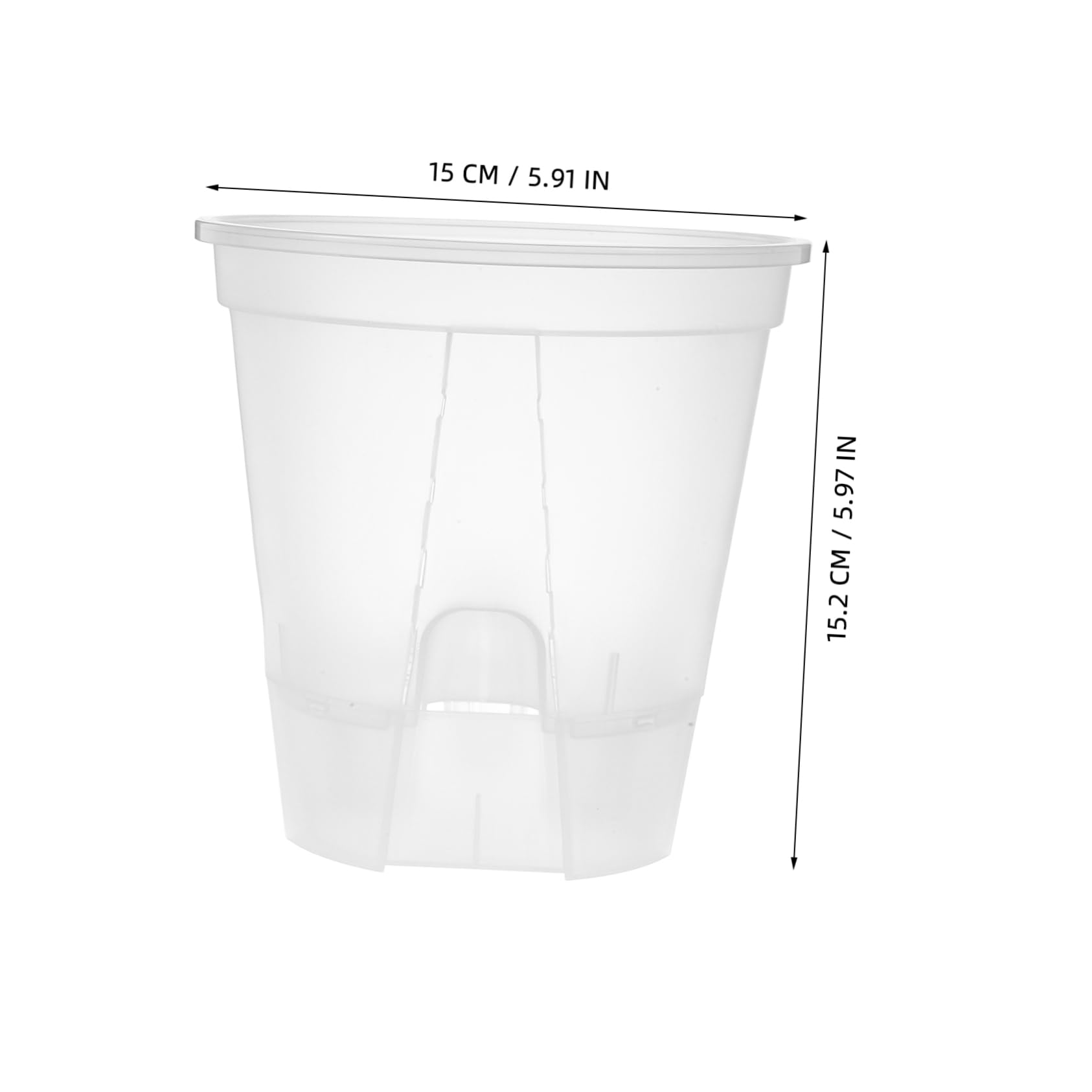 HEMOTON 6 Pièces Pots de Fleurs Transparent avec Drainage Auto Régulant Pots Plastique Clair pour Plantes Intérieur pour Orchidées et Autres Plantes Design Respirant et Portable