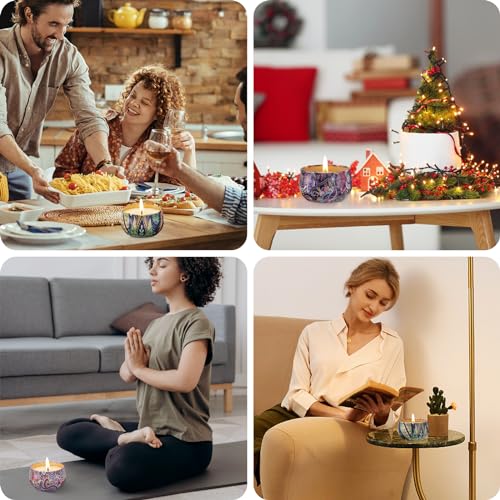 AIMASI 3 Pack Scented Candles,2.5 oz Aromatherapy Candles with Floral Scents,Soy Candles Set with 72H Burning Time,Gift for Women (Lavender+Vanilla+Rose) - Image 5