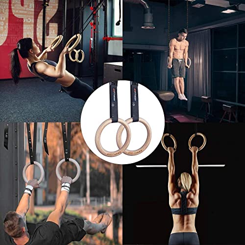 Par Argola Olímpica Cross Training em Madeira com Fivela Ajustável - D1Fitness