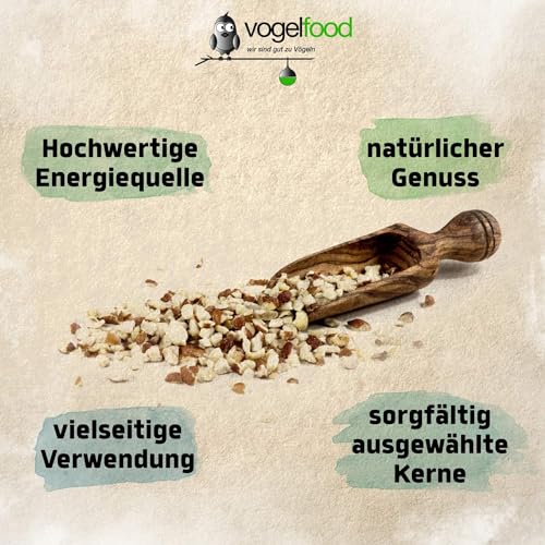 Erdnüsse teilblanchiert gehackt 10 kg geviertelt Vogelfutter Igelfutter