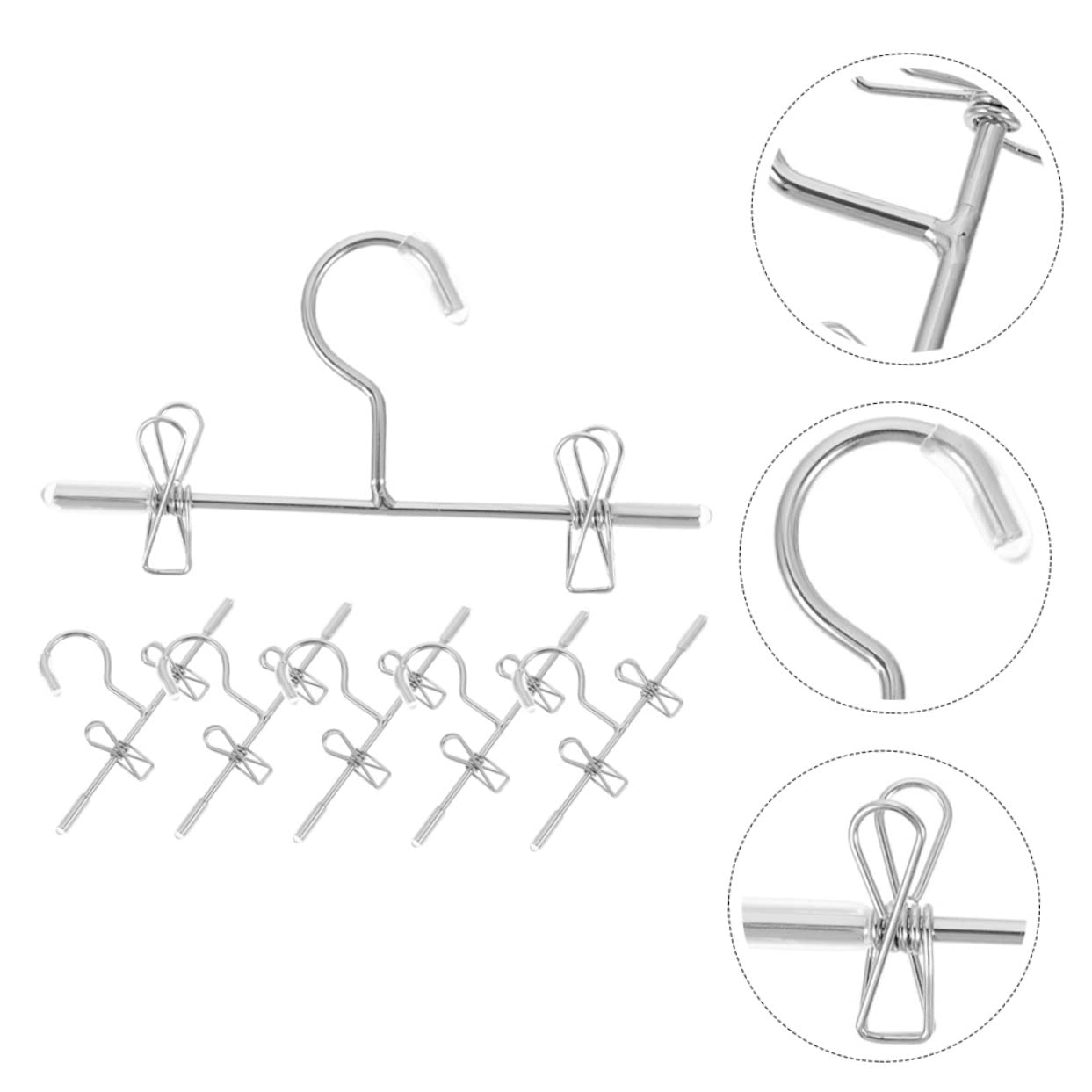 HOMOCONO 6Pcs Mini Doll Clothes Hangers Tiny Garment Storage for Dolls Lifelike Hangers for Organizing and Displaying Mini Clothing Random Color