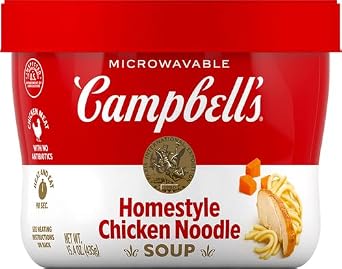 Campbell's Homestyle Chicken Noodle Soup Microwavable Bowl, 15.4 oz.