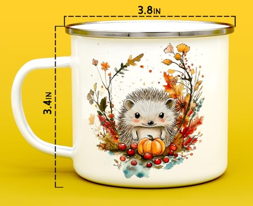Taza campamento bosque otoño con diseño erizo 16oz miniatura 5