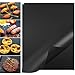 Estera Parrilla, 16 × 12 Pulgadas 0.2mm Espesor Esteras Barbacoa Aprobadas FDA, 100% Pastillas Antiadherentes Parrilla, Fácil de Limpiar Papel Reutilizable Resistente Parrilla (Juego de 2, negro)