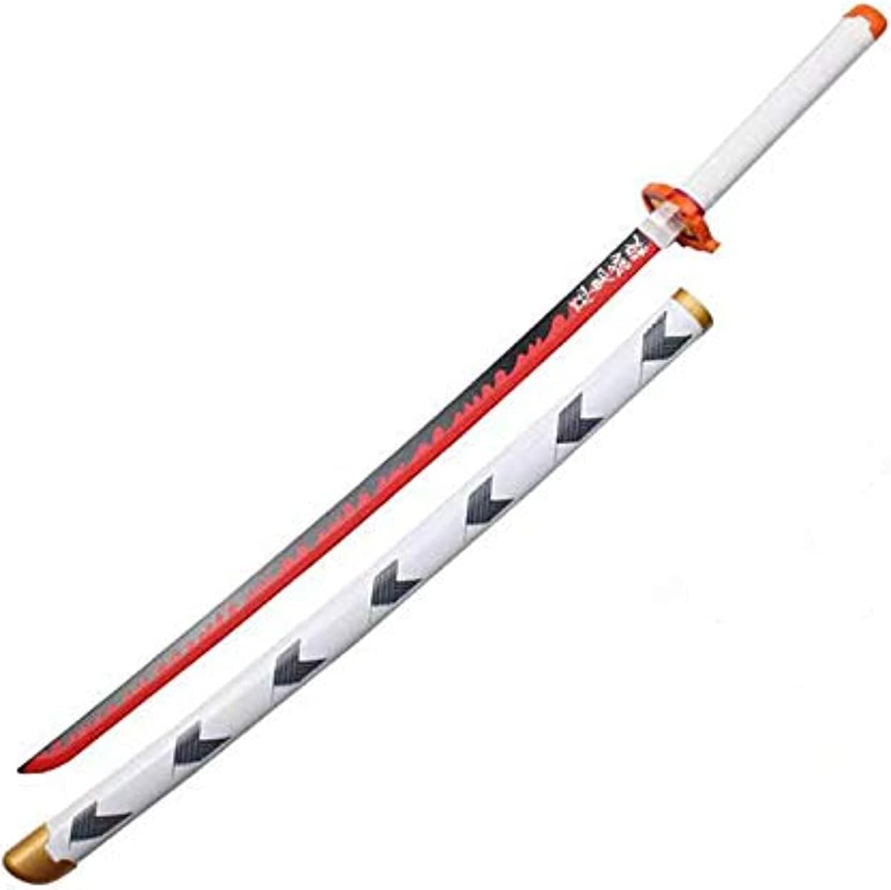 Demon Slayer Wood Sword Cosplay Prop Weapon Anime Wooden Sword Rengoku Kyoujurou