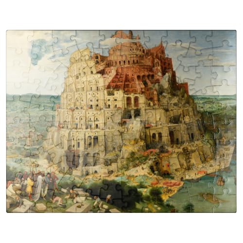 MyPuzzle The Tower of Babel 1563 By Pieter Bruegel The Elder - Premium 100 Piece Jigsaw Puzzle for Adults