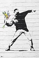 Banksy Poster Throwing Flowers (61cm x 91,5cm) + &Uuml;-Poster