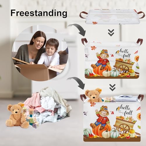 Clastylepumpkinturkeygiftbasketlargemapleleafscarecrowcartfallbasketfarmharveststoragebinforclothestoybook Urban Country Home Decor Clastyle pumpkin turkey gift basket large maple leaf scarecrow cart fall basket farm harvest storage bin for clothes toy book urban country home decor