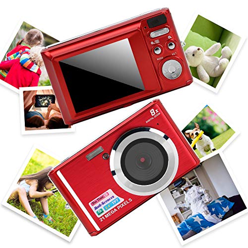 Digitalkamera, 2,4 Zoll 21 MP HD Kamera, Wiederaufladbare Minikamera TFT Flüssigkristallanzeige 8-facher Digitalzoom… – Bild 6