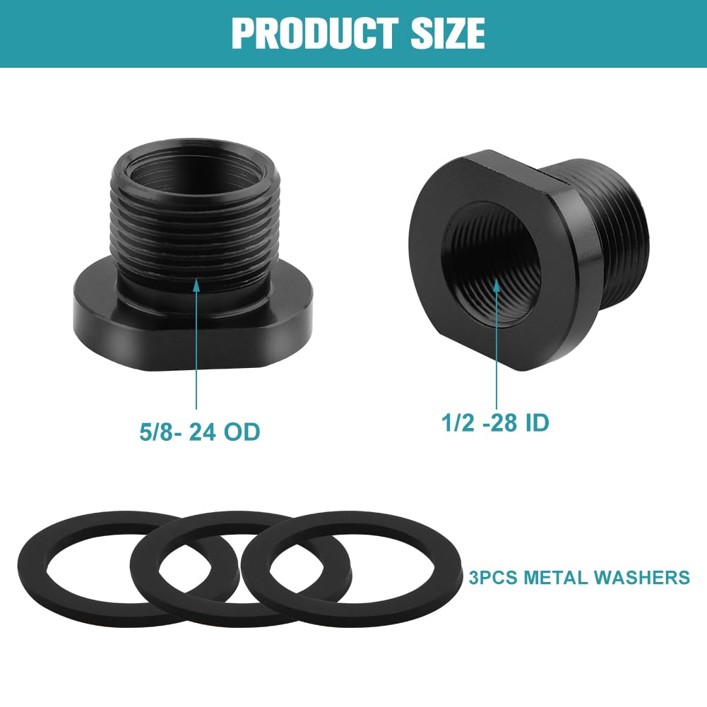 Snapklik.com : 3 Pcs Thread Protector, 1/2 X 28 Convert To 5/8x24
