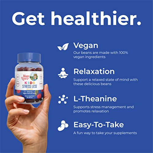 Maryruth's Kids Magnesium Citrate Vita-Beans | 1 Month Supply | Magnesium Supplement With L-Theanine | Calm Magnesium For Kids 4+ | Bone, Nerve, Gut Health | Vegan | Non-Gmo | 60 Count #TOP4