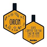 Besties Pets Woodland Customized Silicone Pet ID Name Tags for Collars - Silent and Jingle Free - Ships Fast from California- Custom Designs for Dogs and Cats - Personalized - Laser Engraved