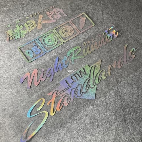Image of Car Stickers for Night Runner Low Standards 95# Turbo Decal Auto Rear Windshield Window Tape 1 Set (Star Laser)