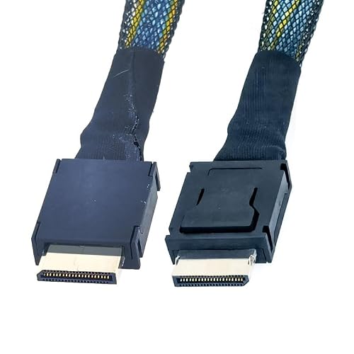 Cosentoll Oculink Kabel PCIe 4.0 SFF-8611 4i Cable Männlich Verlängerungskabel für eGPU Mini PC SSD Handheld-Spielkonsolen Laptops (100cm)