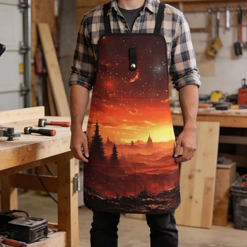 Delantal de Trabajo Western Cowboy Starry Sky miniatura 5