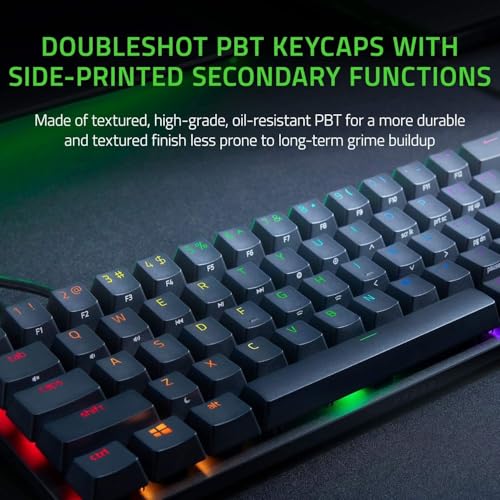 Image of Razer Huntsman Mini Clicky Optical Purple Switch USB-C Gaming Keyboard I RGB Customizable backlighting - RZ03-03390100-R3M1 (Black)