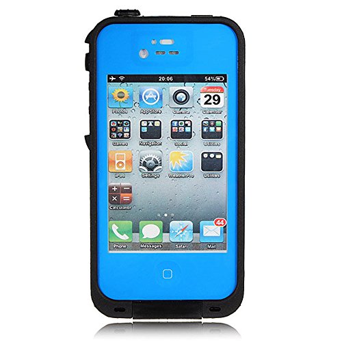 Zoumba OceanProof Waterproof Dustproof Snowproof Protection Case Cover For Apple iPhone 4 4S (Dark Blue)