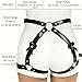 Punk Leather Thigh Straps & Harness,Black Print Body Harness Belt with Adjustable Gothic Waistband and Leg Garter Belts for Women,Valentine's Day Club Rave Party Festival Outfit,Rock Fashion Accessory