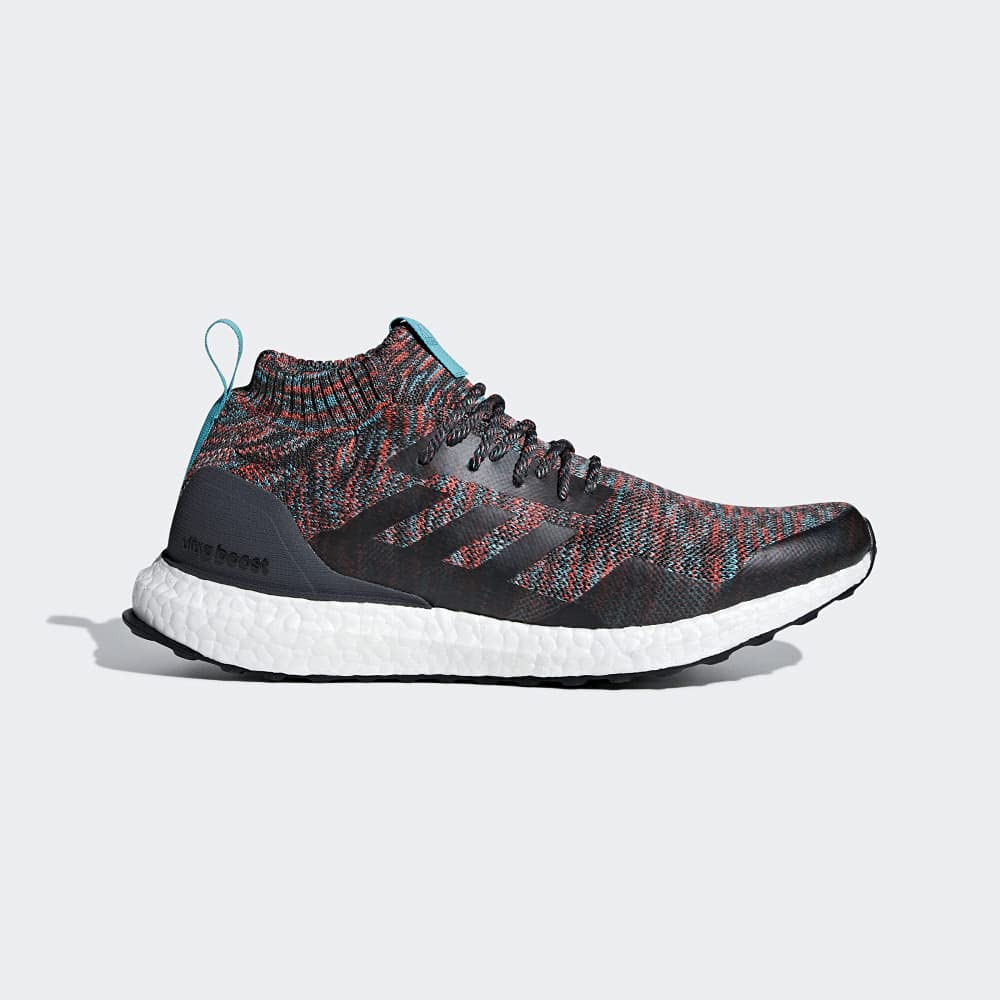 adidas Mens Ultra Boost Mid Running Sneakers Shoes - Black,Multi - Size 8 M