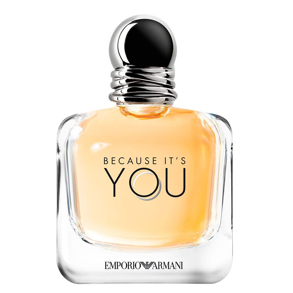 Emporio Armani Because It's You Eau de Parfum, Armani Beauty für Damen, Damenduft, blumig-amberartiger Duft, Neroli, Himbeere, Rose, Vanille und Moschus, 100ml