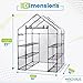 Machrus OGrow Walk-in Portable Greenhouse, Outdoor Indoor Grow House for Plants and Flowers with 3 Tiers and 12 Shelves, Zipper Door and Ventilation Windows, 56''x56''x77”, Green