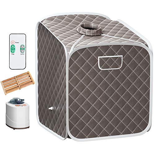 Giantex Portable Steam Sauna Spa 2L Folding Private Sauna Tent W/Chair Foot Massage