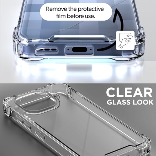 Image of Amazon Basics Back Cover for iQOO 15R 5G PC + TPU Clear Transparent Raised Edges Shockproof Protective Phone Bumper Case (Transparent)