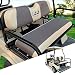 9.99WORLD MALL Golf Cart Rear Seat Cover Set Fit for Club Car EZGO, Warm Bench Seat Covers for Cold Winter Weather, Breathable Washable Polyester Mesh Cloth Gray Black Beige Red (Gray + Beige)