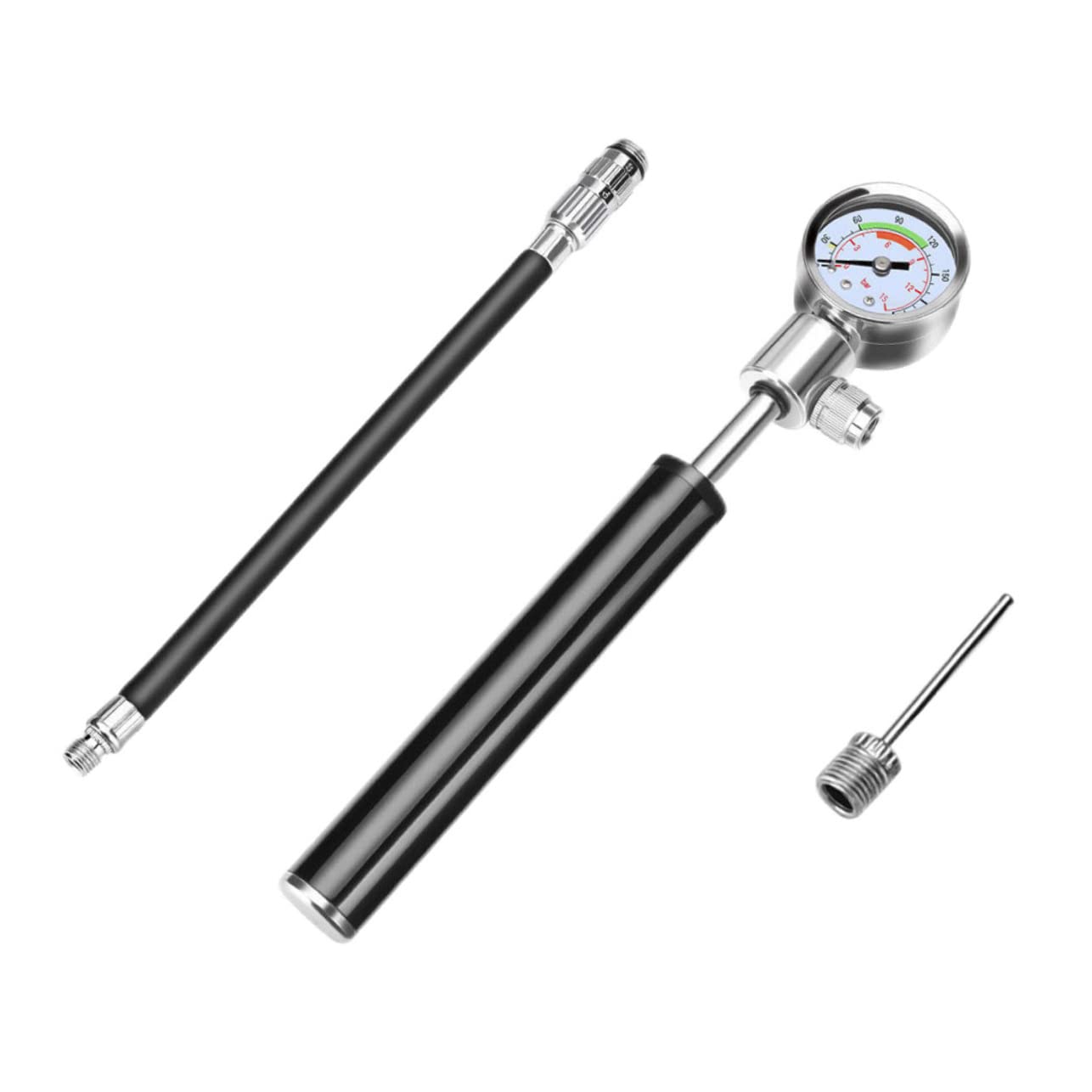 BRIGHTFUFU Bike Tire Pump Gauge High Inflator Tire Inflator Gauge for Car Portable