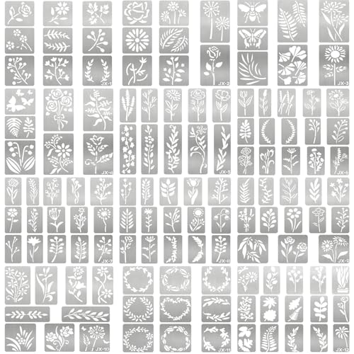 132pcs Realistic Flower Temporary Tattoos For Women Girl - Waterproof Tiny Tattoo for Kids & Adults Skin-Safe Floral Leaf Fake Tattoo Stickers