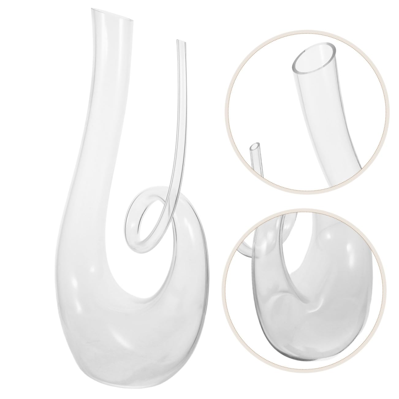 Decanter per Vino in Cristallo senza Piombo 1300Ml Caraffa per Vino Rosso Versatore Integrato Accessorio per Servizio Moderno in Casa Ristorante e Bar