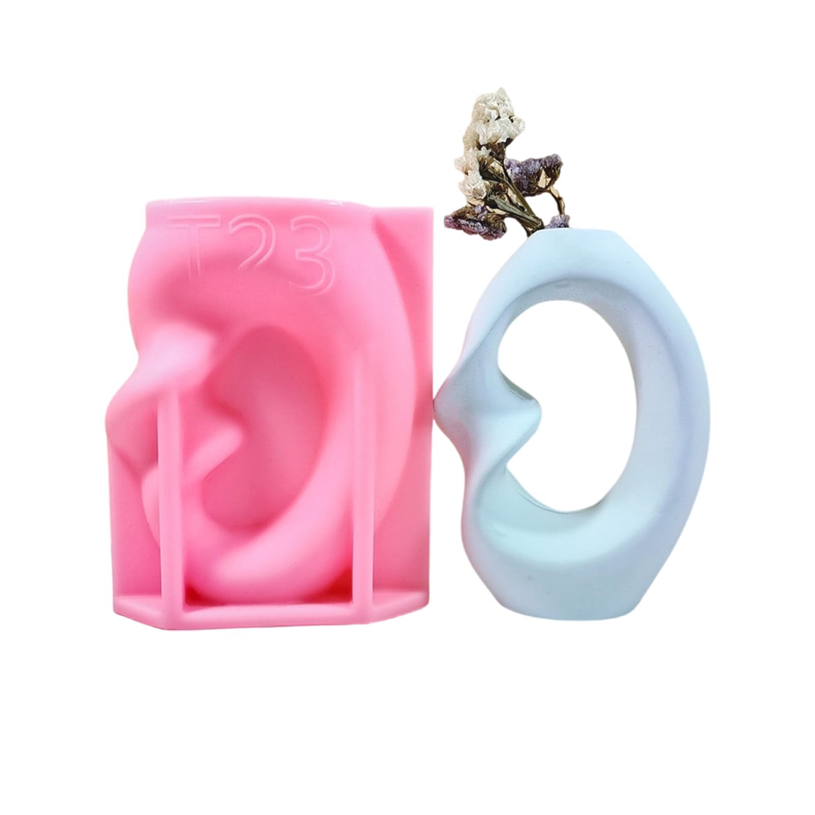 Moule pour vase scandinave en silicone pour atelier fleurs et loisirs