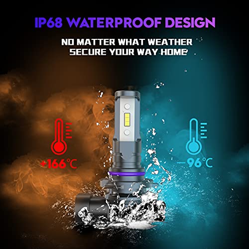 Carsparkle 9005/Hb3 Led Headlight Bulbs 600% Brighter 6500K Cool White Wireless Fanless Headlight Led Conversion Kits Hi/Lo Beam Fog Light 10000Lm Ip68 Waterproof Pack Of 2 #TOP6