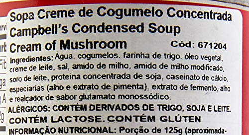 Sopa Concentrada Creme de Cogumelo Campbell'S Lata 295g