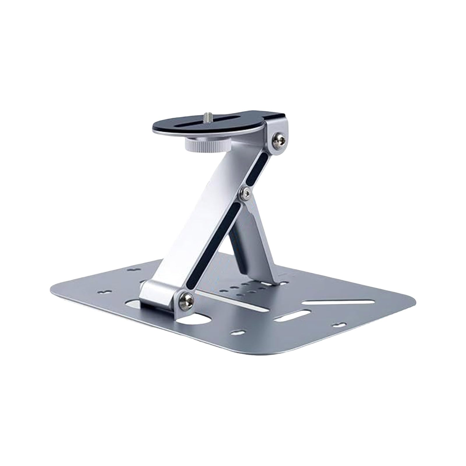 CAZSTYK Rotating Metal Projector Holder Stand 10KG Load Foldable Height Adjustable Base Secure Stability Home Theater Swiveling Projector Holder
