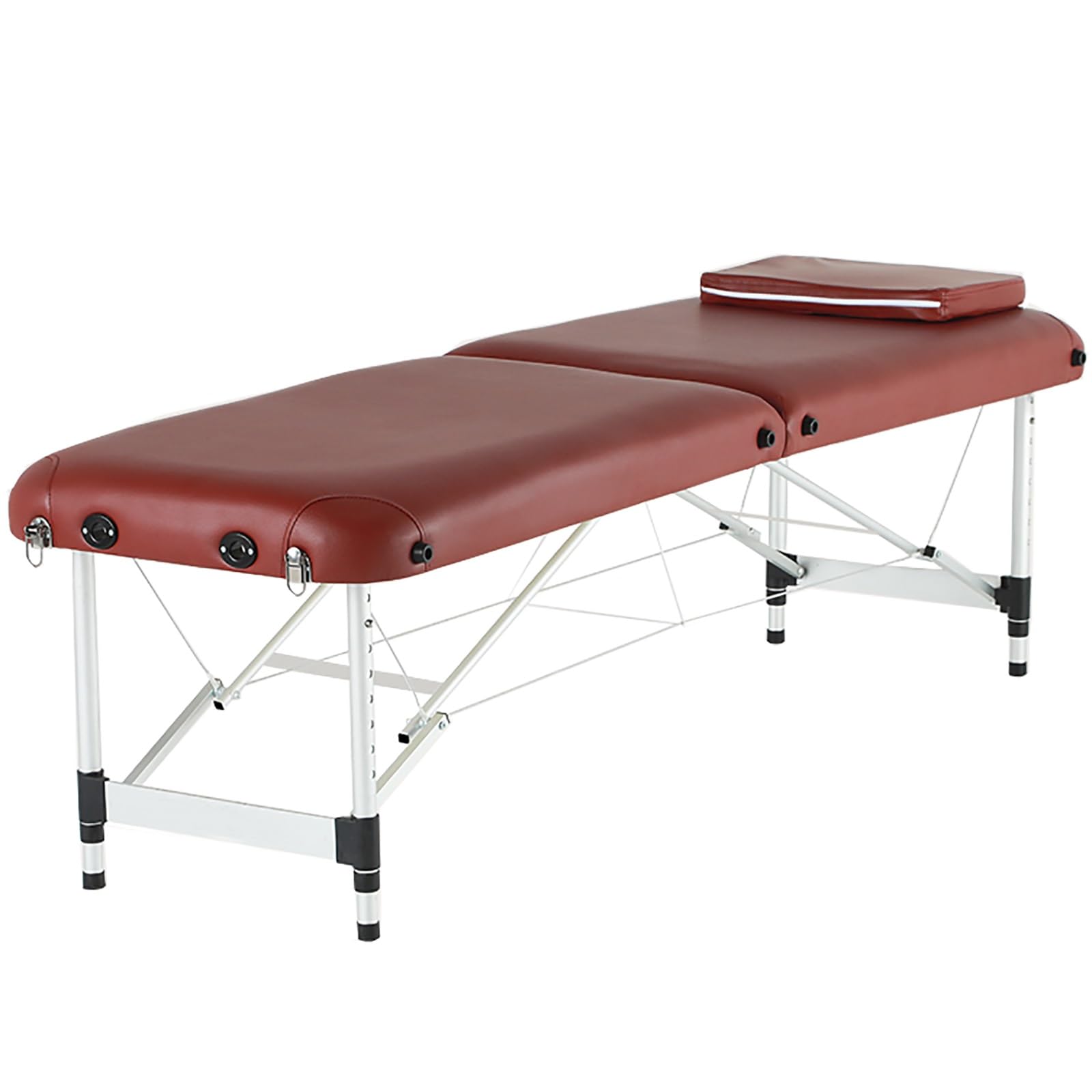 Lettino Massaggio Portatile, Lettino da Massaggio Ad Altezza Regolabile, Lettino for Massaggio Spa In Lega di Alluminio Leggero con Foro for La Respirazione, Lettino for Tatuaggi Portatile(Red,185*60
