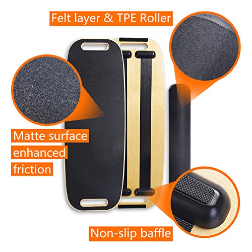 WV WONDER VIEW Balance Board, Wobble Board Balance Trainer for Fitness with Roller-Board Balancing for Surf, Ski, Snowboard, Skateboarding,and Exercise - Thumbnail 2