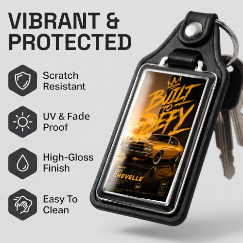 Image of Brotherhood Classic Car Key Chain for Chevelle - 1971 Built to Defy Gift